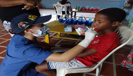 Armada Nacional realiza jornada de apoyo al desarrollo en el barrio villa hermosa en Cartagena