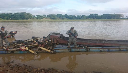 Incautado material de minería ilegal y combustible
