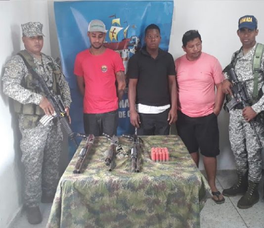 Capturan 4 sujetos y material de guerra en el Choco
