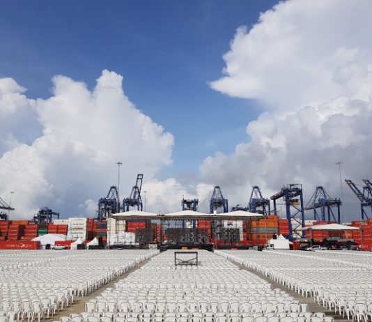 Terminal de Contecar lista para la misa del Papa Francisco