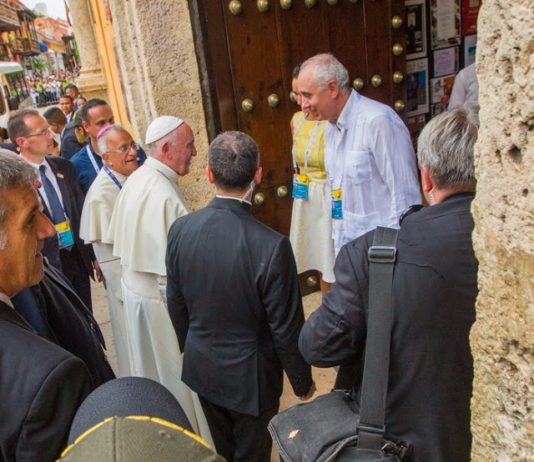El Papa Francisco visita la sede del Centro de Formación de Cooperación Española en Cartagena de Indias