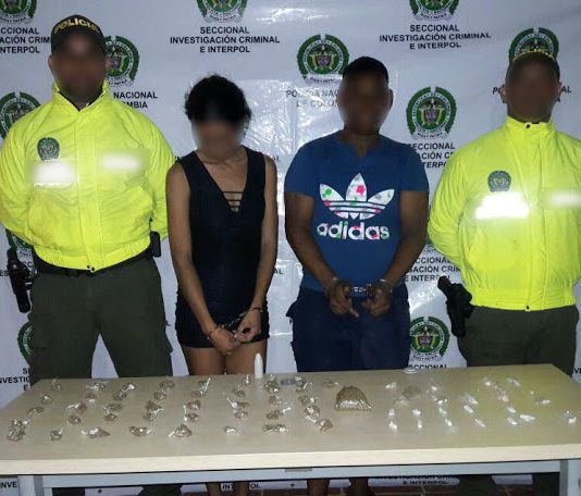 Capturan a una pareja dedicada al trafico de estupefacientes en Cartagena