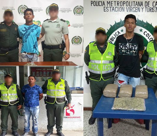 Ofensiva contra el trafico de estupefacientes deja tres capturados en Cartagena