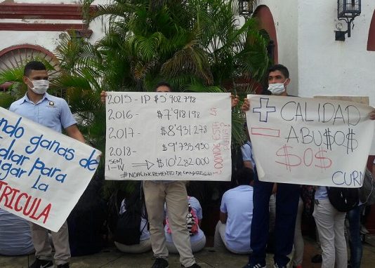 Continúan protestas estudiantiles en la Universidad Rafael Nuñez
