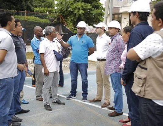 Alcaldía de Cartagena inspecciona varias obras que se desarrollan en barrios de la ciudad
