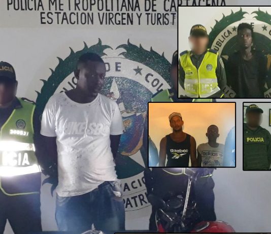 En menos de 24 horas, cinco presuntos delincuentes capturados por la policía de Cartagena