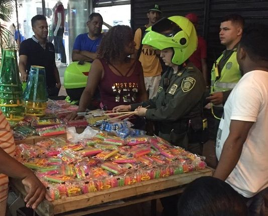 Cero quemados con Pólvora y Once capturados durante el día de las velitas en Cartagena