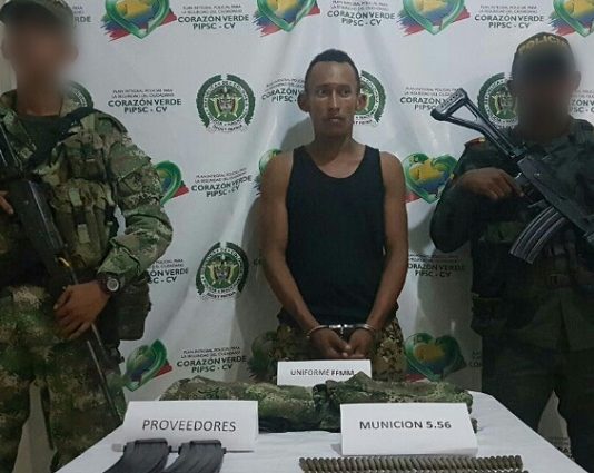 Capturan en rió viejo a presunto integrante del “Clan del Golfo”