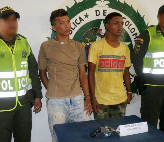 Cayeron alias “el papi” y “el chulo” por porte ilegal de arma de fuego y hurto