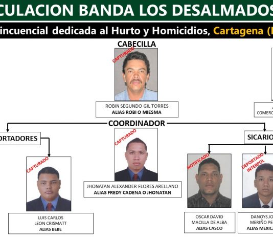 Desarticulada banda delincuencial “Los Desalmados”, vinculados en 3 homicidios