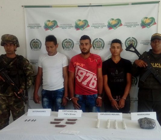 Capturan a 3 presuntos miembros del ELN en el departamento de Bolívar