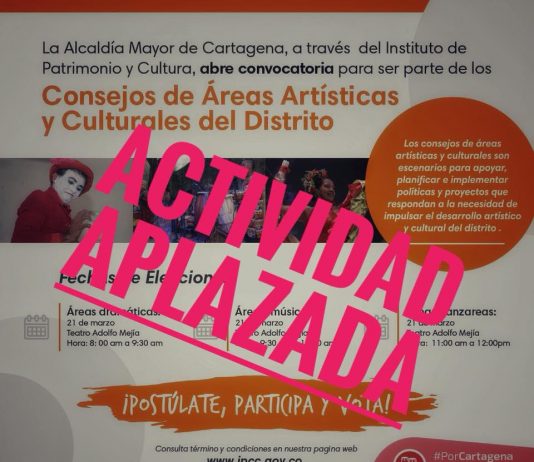 APLAZADA: Elección de Consejos de Áreas Artísticas y Culturales del Distrito.