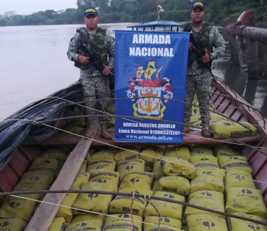 Armada Nacional incauta material usado para el procesamiento de clorhidrato de cocaína en Bolívar
