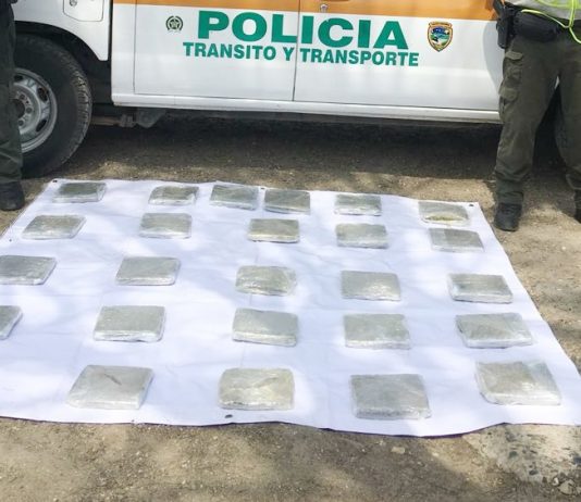 Incautan 30 Kilos de marihuana en camión de mensajeria en vía la cordialidad