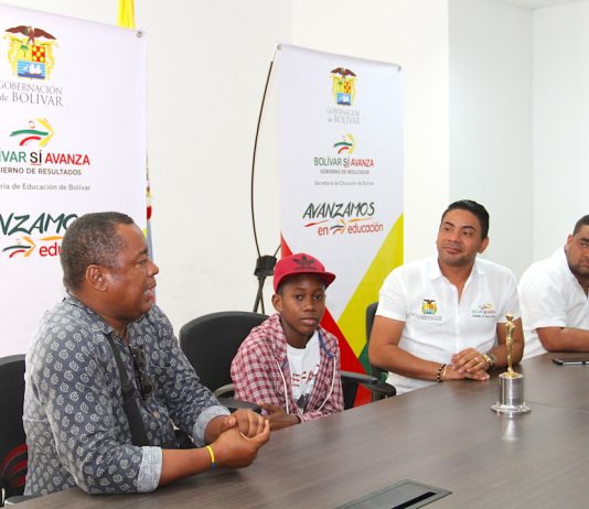 Estudiante de Bolívar, ganador del premio India Catalina, visitó la Secretaría de Educación