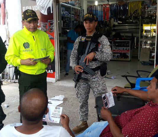 Gaula y Policía se tomaron las calles de Cartagena en jornada preventiva contra la extorsión