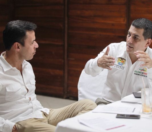 Gobernador de Bolívar sostuvo encuentro con ministro del interior en Cartagena
