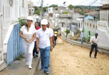 Distrito inspecciona avance de las obras viales que se construyen en Cartagena inspección a obras en cartagena