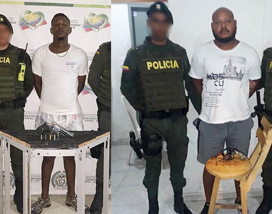 Dos capturados dejaron operativos de la policía en distintos barrios de la ciudad Capturados por porte