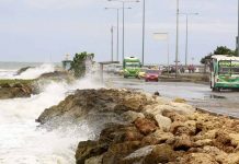 Aumento en el nivel de marea en Cartagena hasta el próximo 9 de noviembre Marea alta en Cartagena